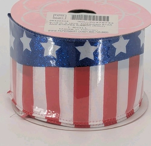 Patriotic wired edge ribbons - patriotic,